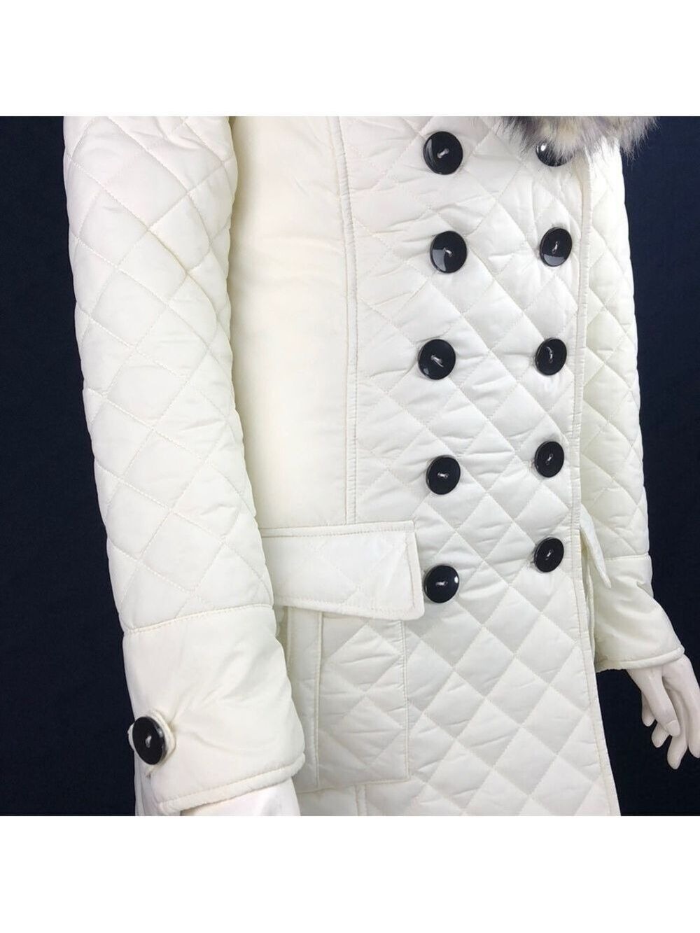 𝅺bnwt-chillipepper QuiltedCoat Detachable FurCollar - Picture 4 of 8
